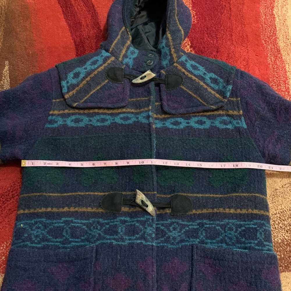 Vintage Woolrich Hooded Blanket Pea Coat Toggle C… - image 7