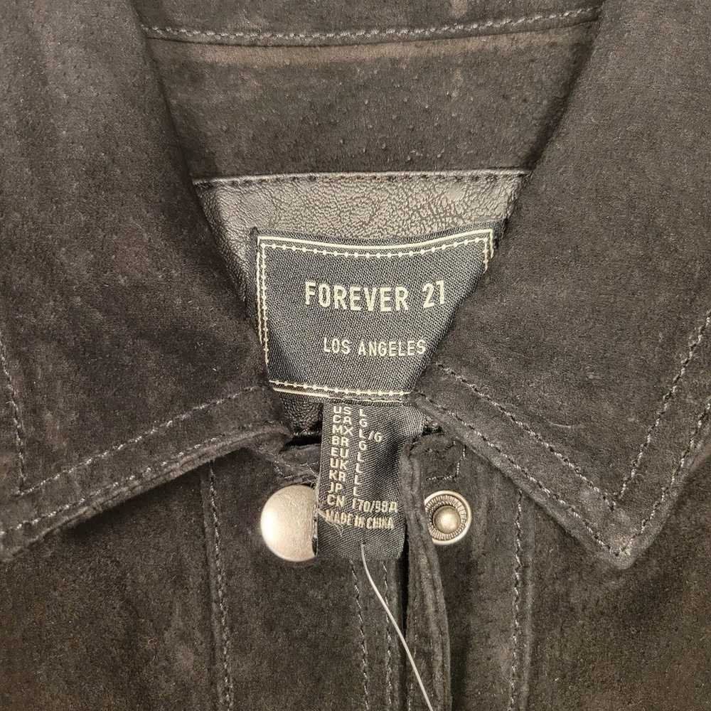 Forever21 genuine suede women's jacket size L - image 5