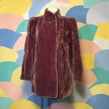 Vintage Sasson Borgazia Fur Coat Purple large - image 1