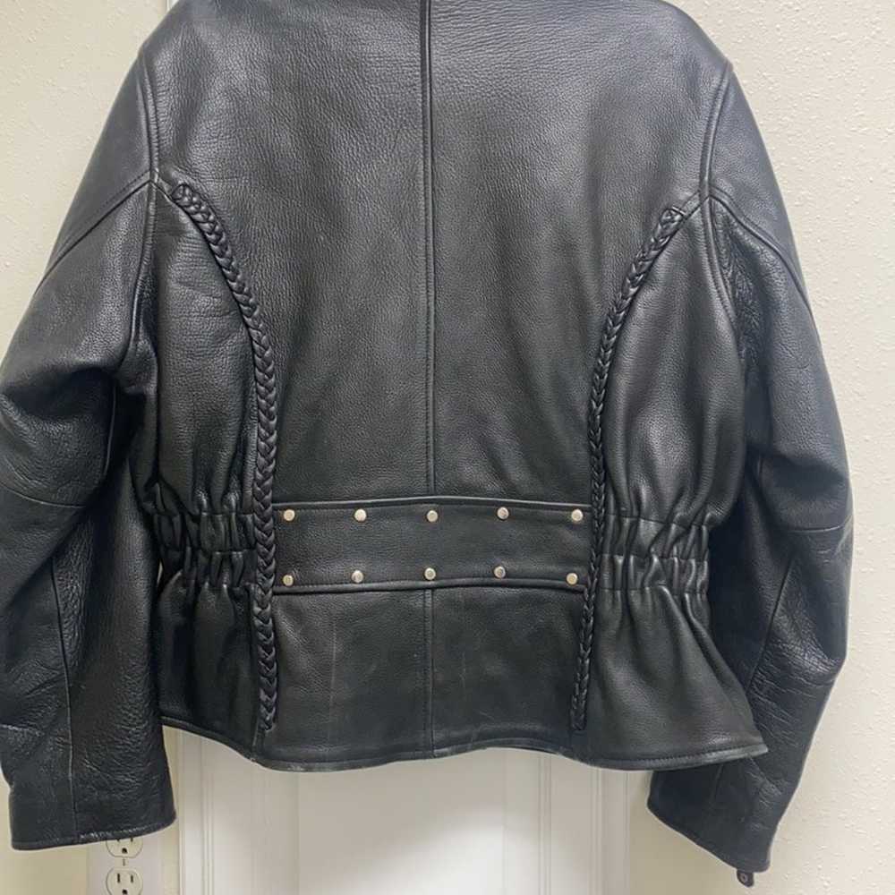 Genuine leather biker jacket - image 2