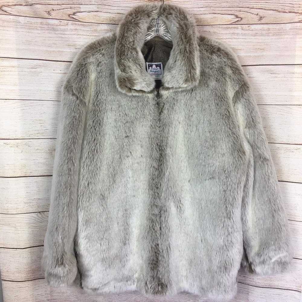 Gorgeous Faux Fur Grey Fox Coat - image 1