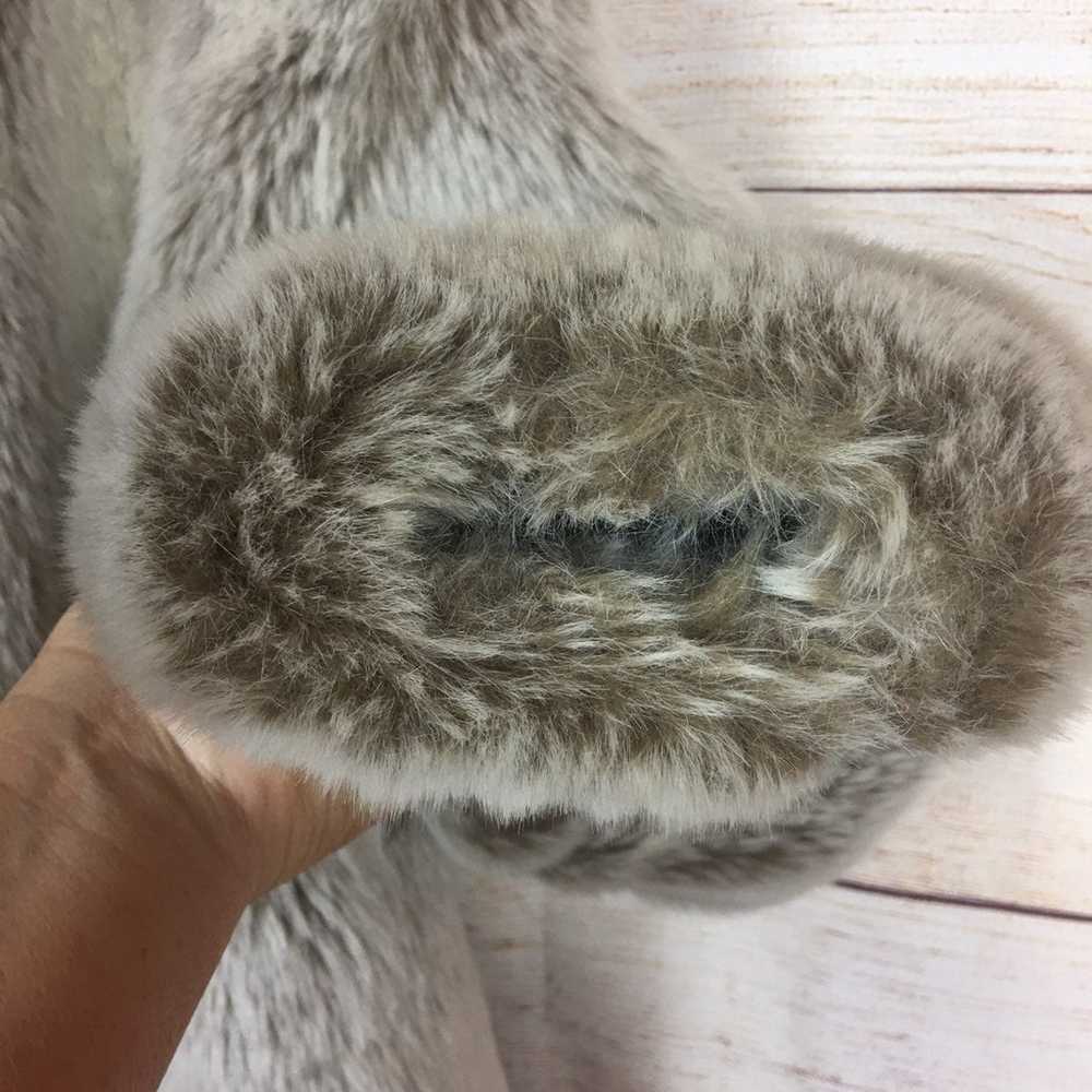Gorgeous Faux Fur Grey Fox Coat - image 8