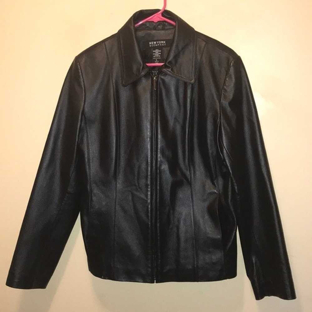 N.Y. & Co. Women’s 100% Leather Jacket - image 1
