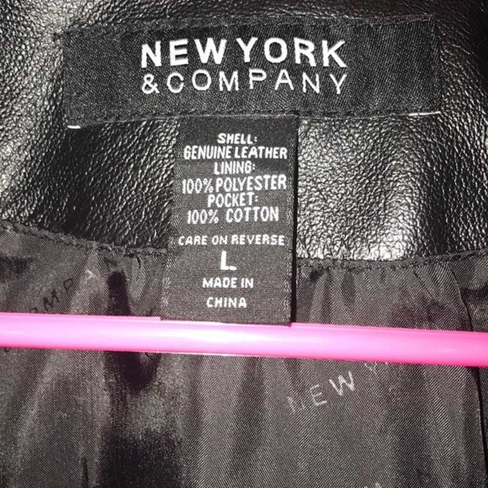 N.Y. & Co. Women’s 100% Leather Jacket - image 3