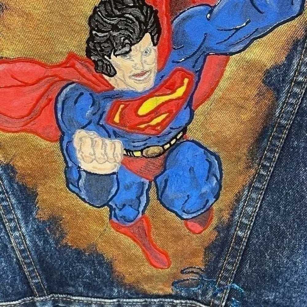Levi’s Hand Painted Superman Denim Jacket - image 2