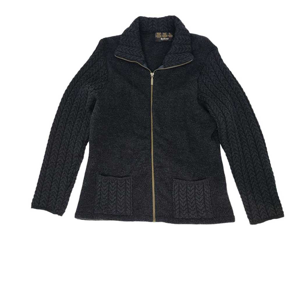Barbour 100% Wool Size 14 Full Zip Jacket - image 1