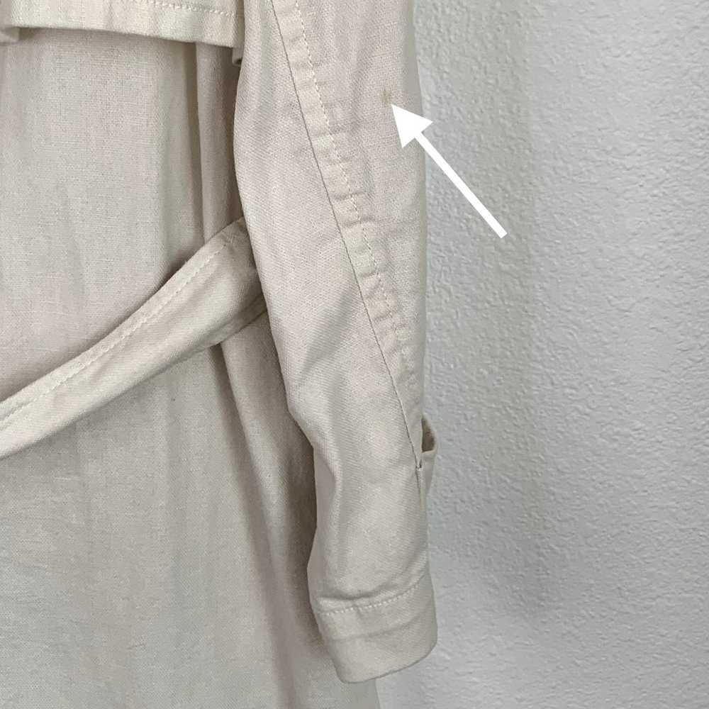 Madewell Cotton-Linen Trench Coat in White NE394 - image 12