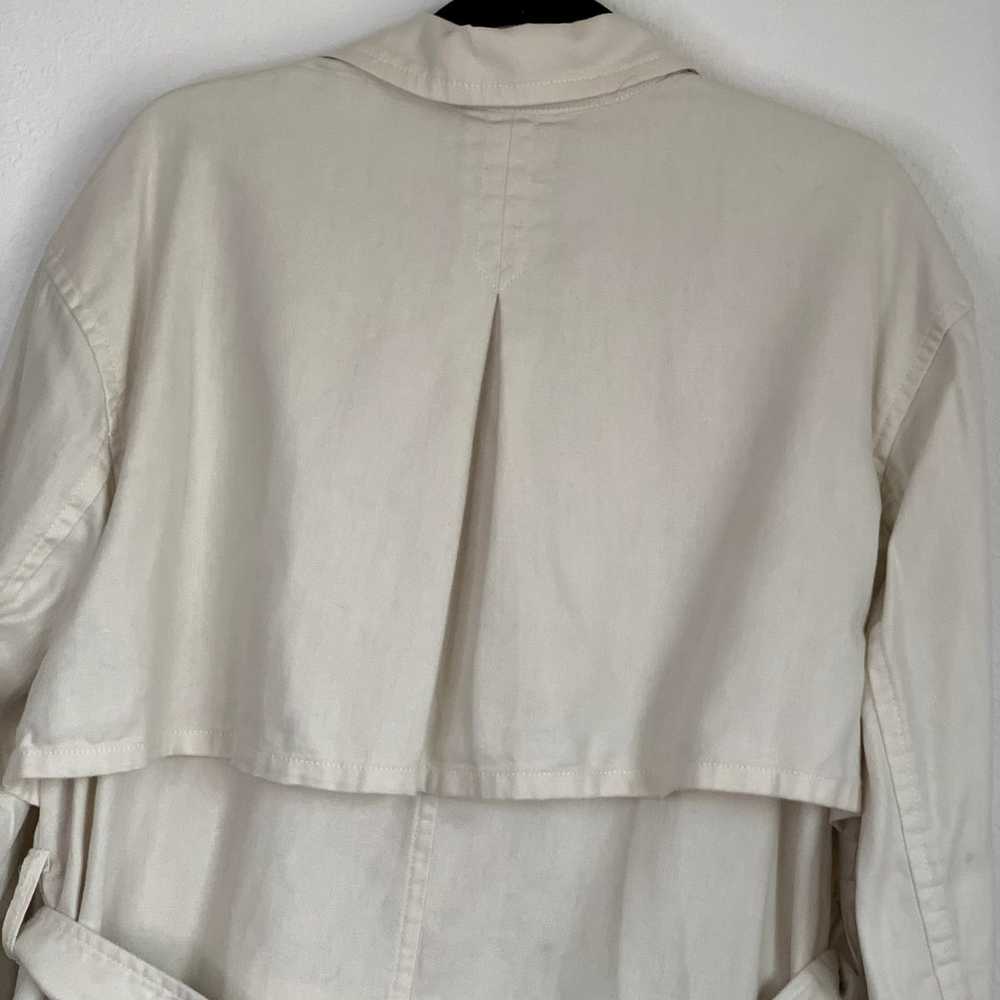 Madewell Cotton-Linen Trench Coat in White NE394 - image 6