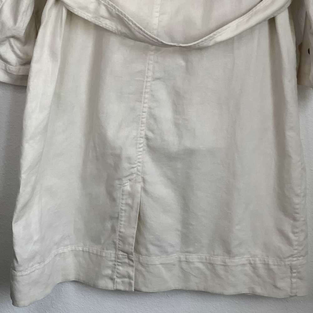 Madewell Cotton-Linen Trench Coat in White NE394 - image 8