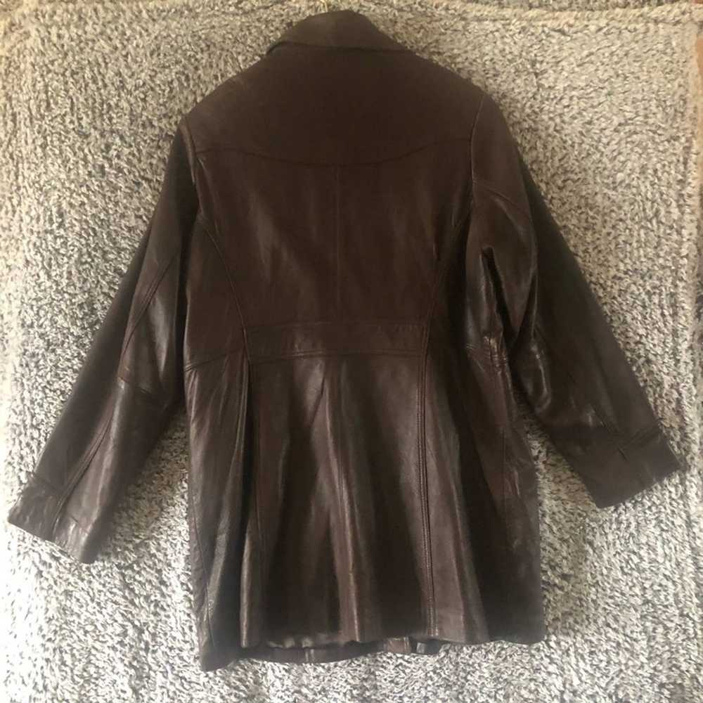 Centigrade Women’s Brown Leather Classy Trench li… - image 4