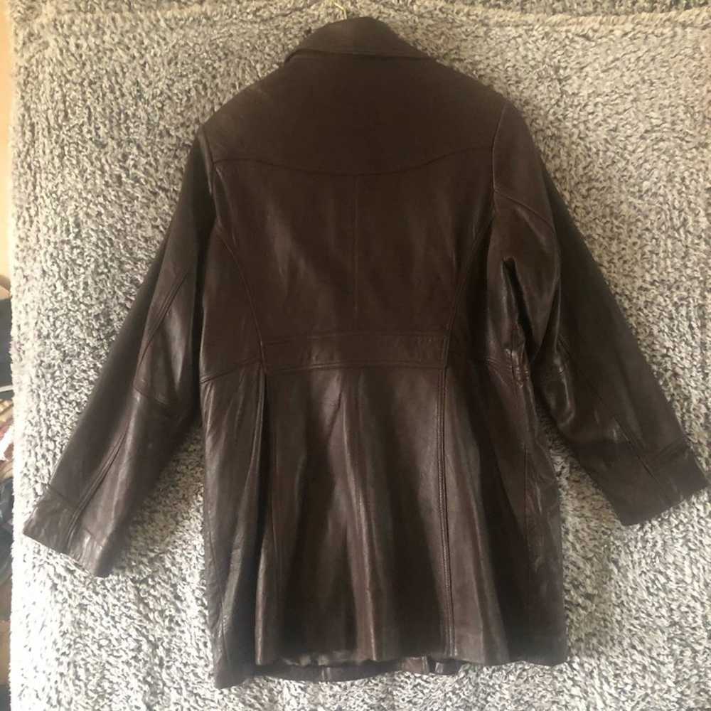Centigrade Women’s Brown Leather Classy Trench li… - image 5