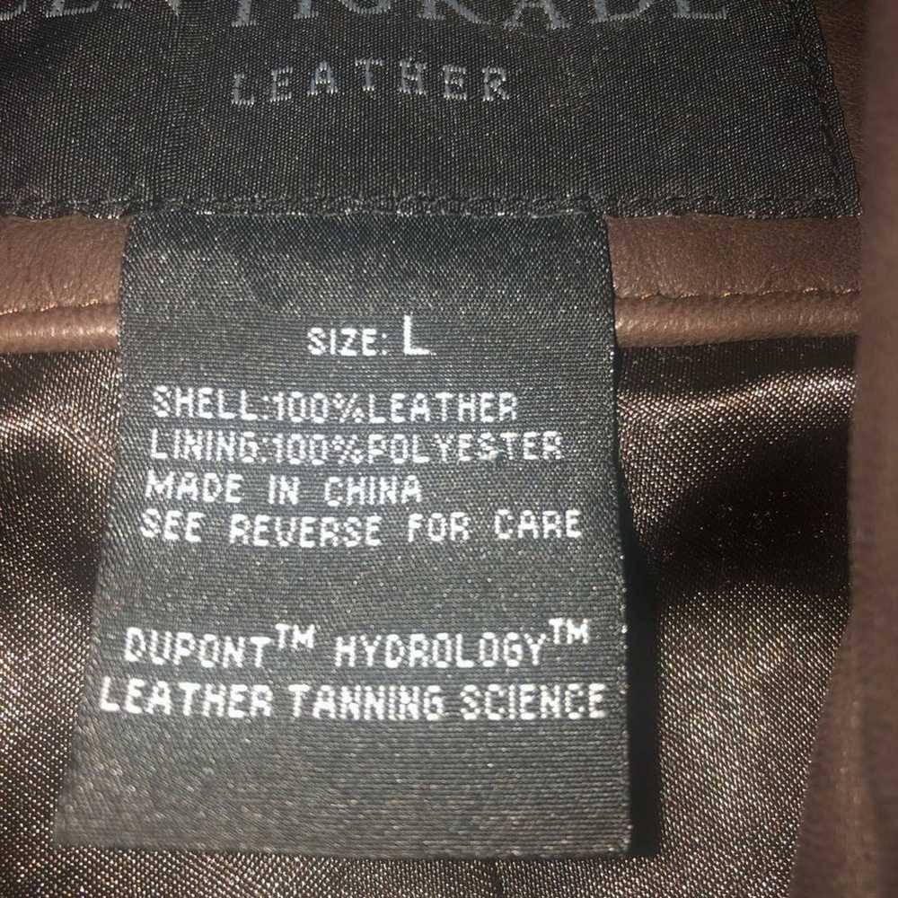 Centigrade Women’s Brown Leather Classy Trench li… - image 6