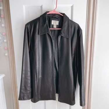 Vintage Nordstrom Genuine Lambskin Black Jacket S… - image 1