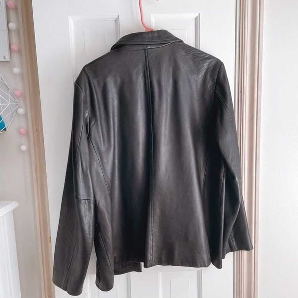 Vintage Nordstrom Genuine Lambskin Black Jacket S… - image 2