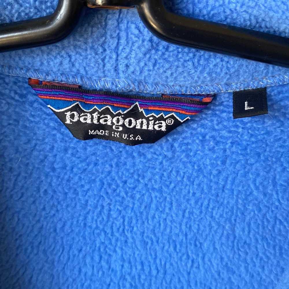 Patagonia vintage fleece Large blue made in USA - image 2