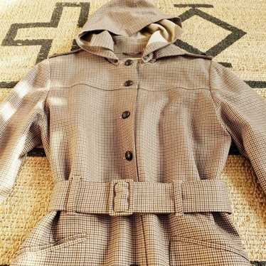 Ben Sherman Houndstooth Belted Trench