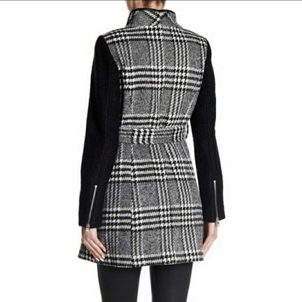 Guess Belted Wool Plaid Trench Coat - image 3