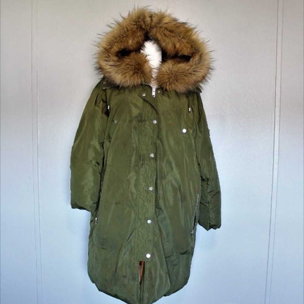 #78 ASOS polyester/faux fur coat. - image 2