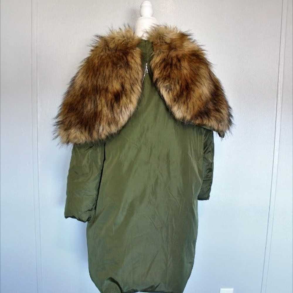 #78 ASOS polyester/faux fur coat. - image 4