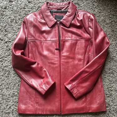 Y2K Mossimo Red Leather Jacket - image 1