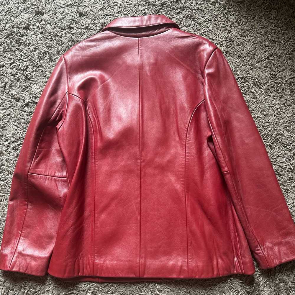Y2K Mossimo Red Leather Jacket - image 4