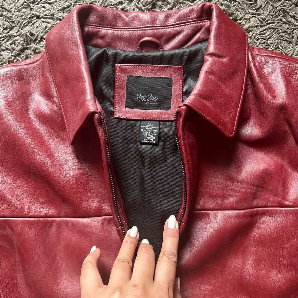 Y2K Mossimo Red Leather Jacket - image 5