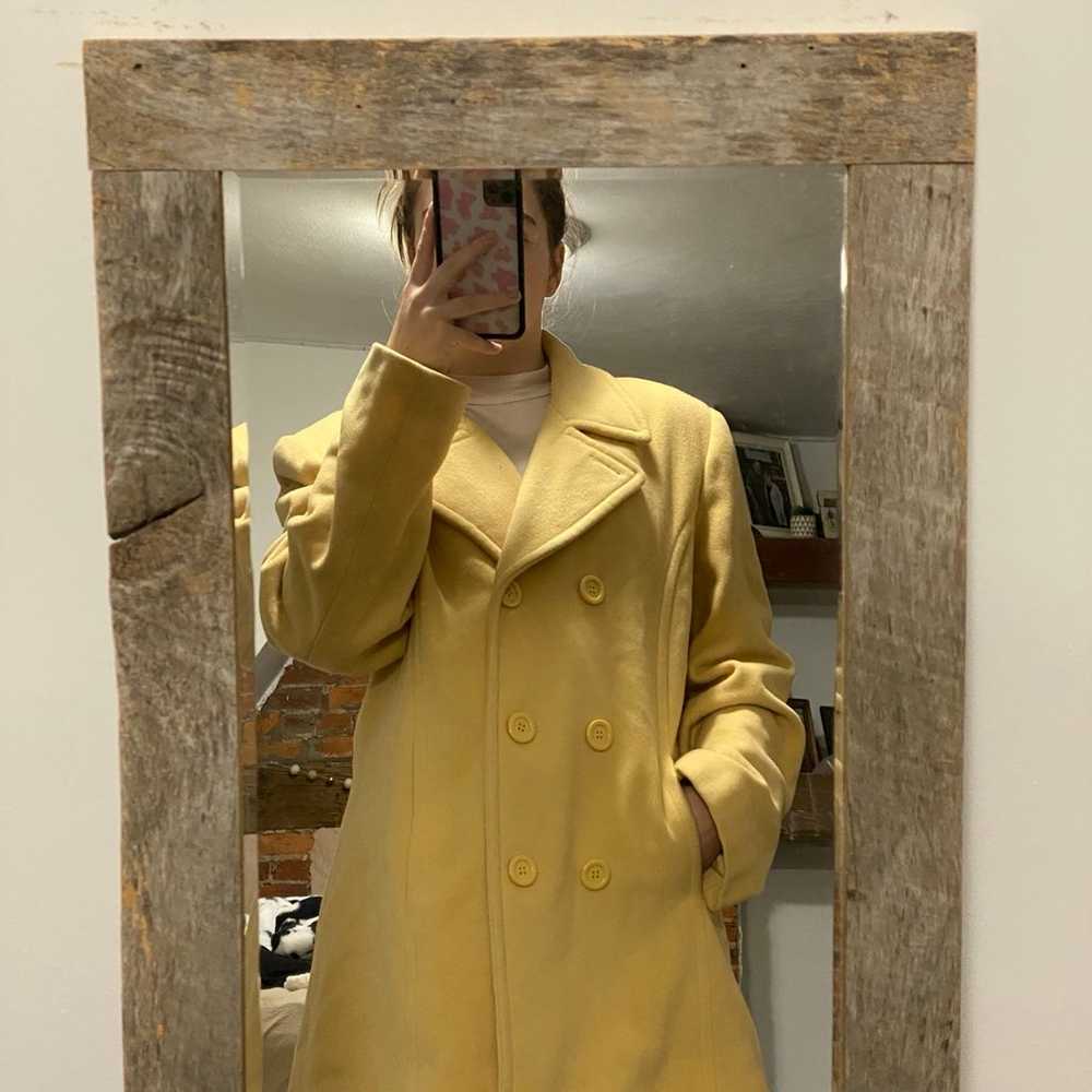 Bromley Collection Yellow Vintage Pea Coat - image 2