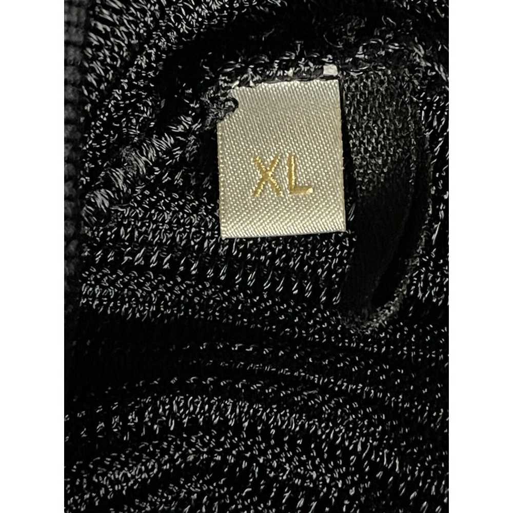 VALENTINO Black Viscose Cropped Ribbed Knit Stret… - image 6