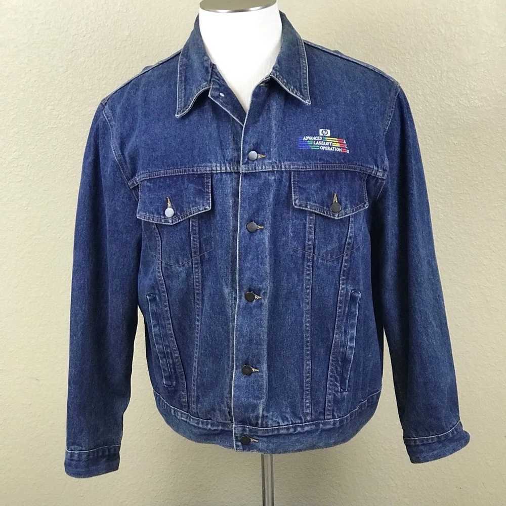 Hewlett Packard 3X Jacket Blue Denim ALO FLAW Sie… - image 2