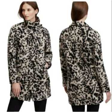 Ann Taylor Leopard Print Wool Peacoat Size XS X-s… - image 1
