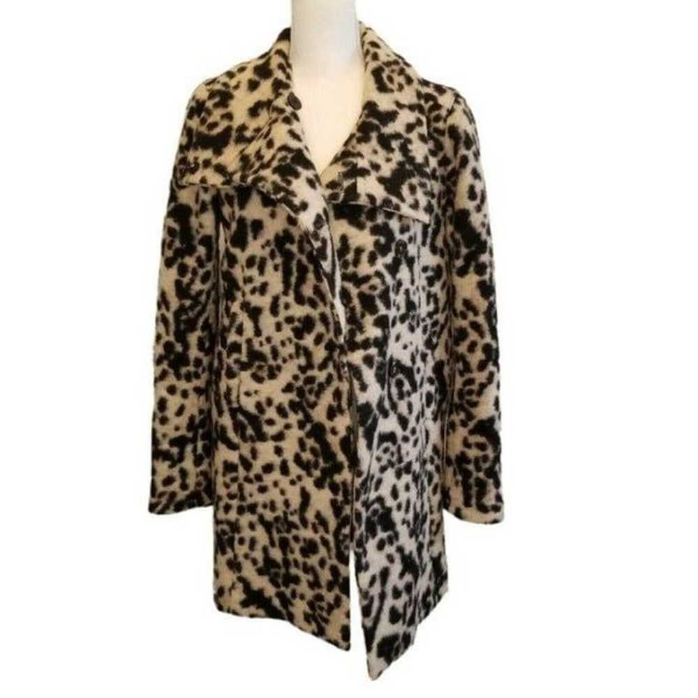 Ann Taylor Leopard Print Wool Peacoat Size XS X-s… - image 2