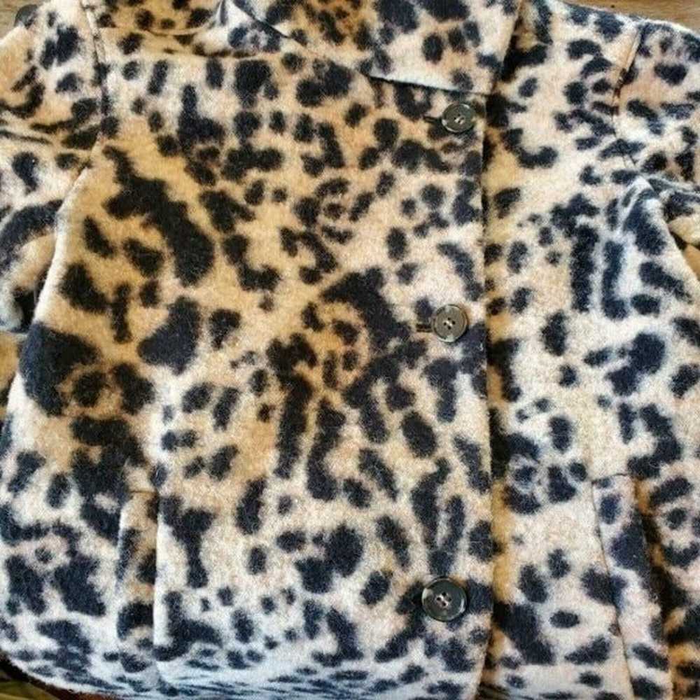 Ann Taylor Leopard Print Wool Peacoat Size XS X-s… - image 5