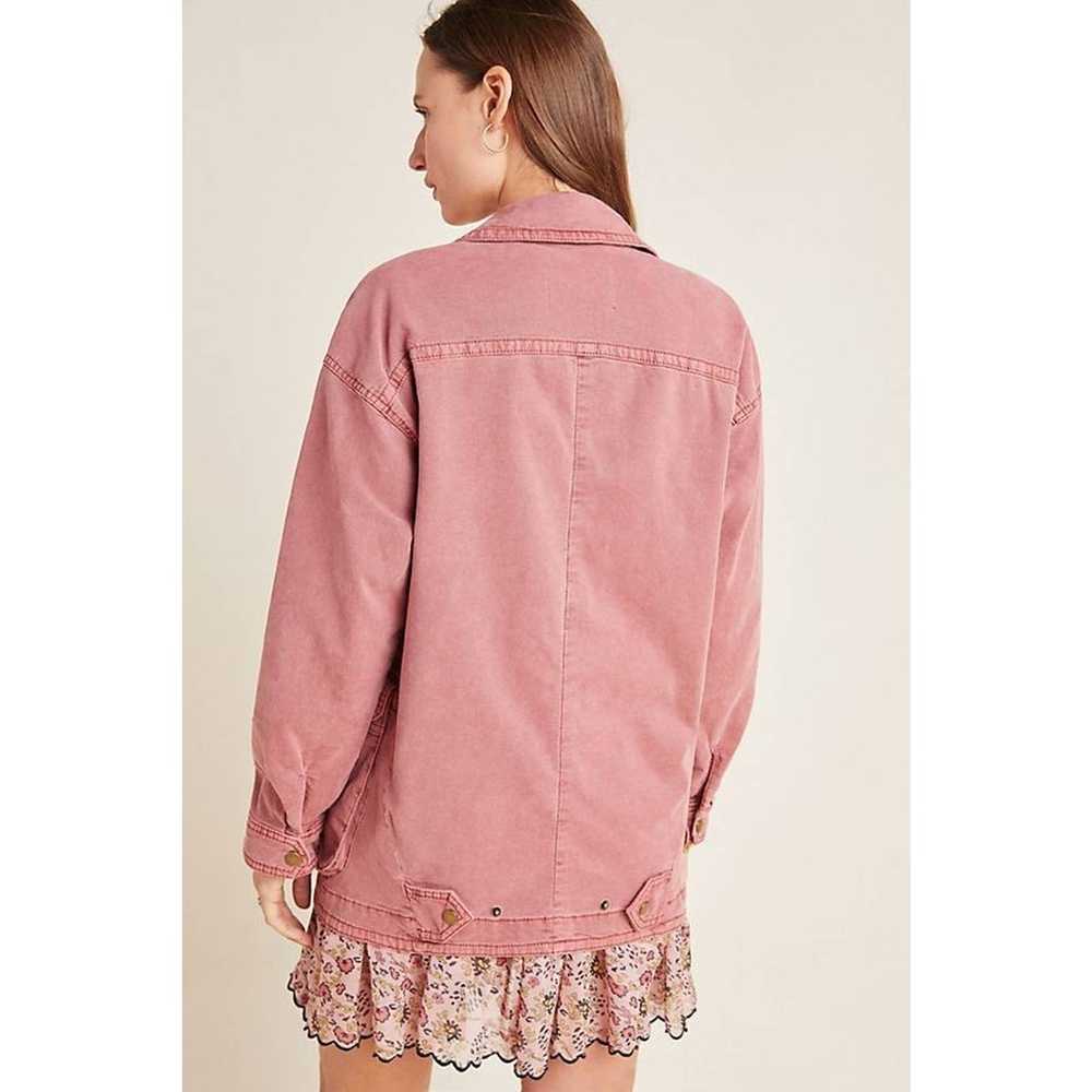 New Anthro Letty Relaxed Moto Parka XS Pink $170 - image 2