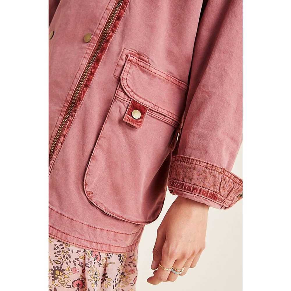 New Anthro Letty Relaxed Moto Parka XS Pink $170 - image 3