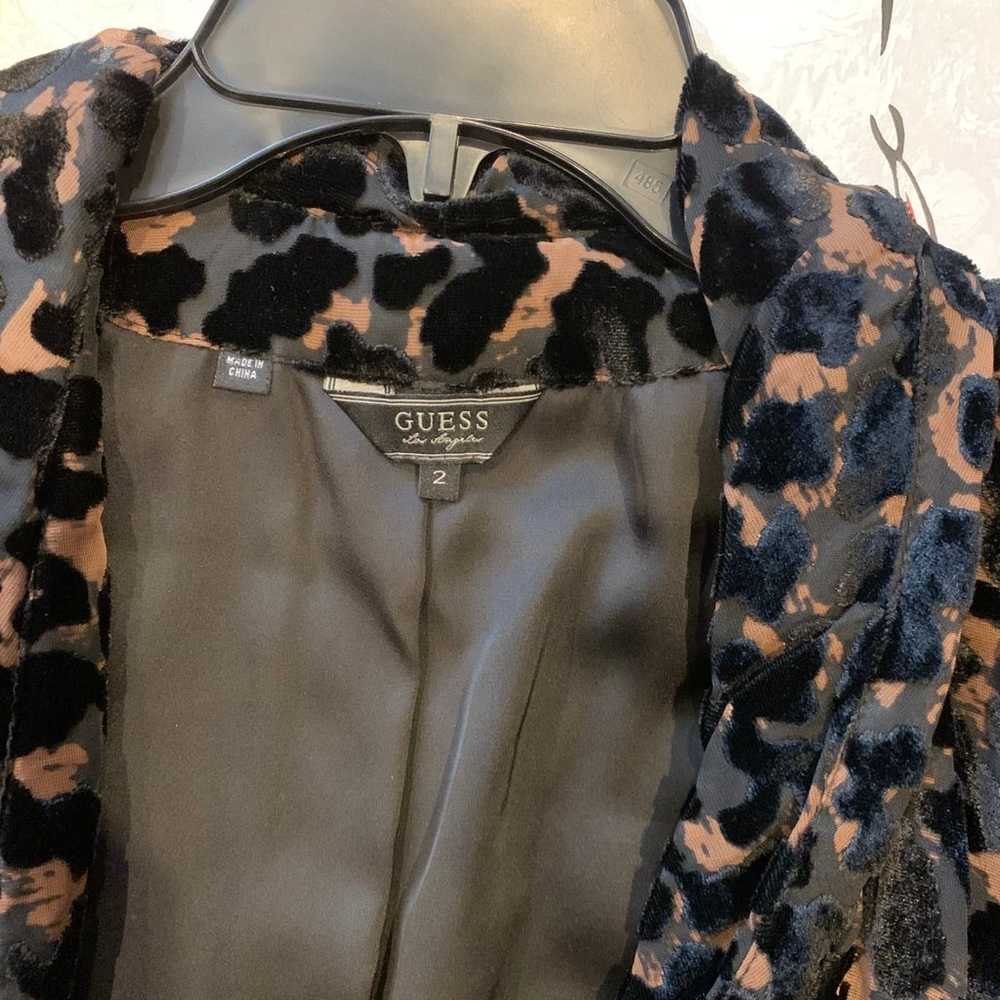 Guess leopard velvet blazer - image 4