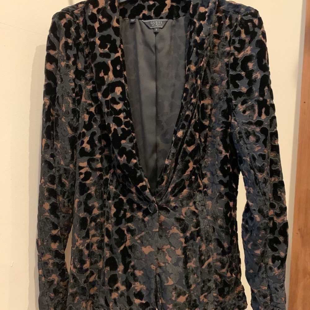 Guess leopard velvet blazer - image 9