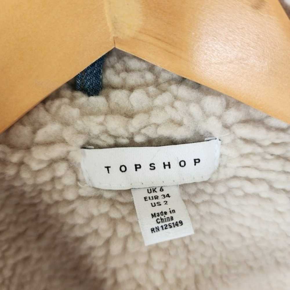 TopShop denim sherpa jacket - image 8