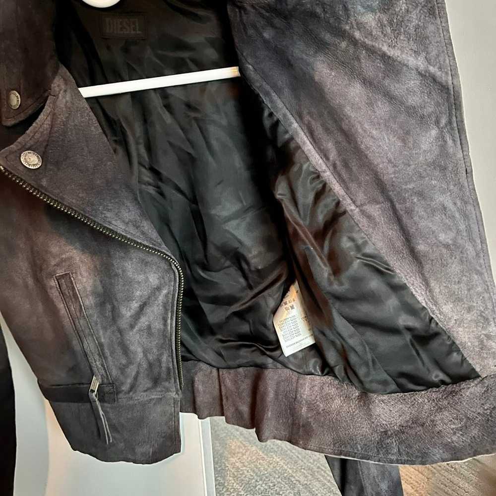 DIESEL 100% Lamb Leather Moto Jacket - image 7