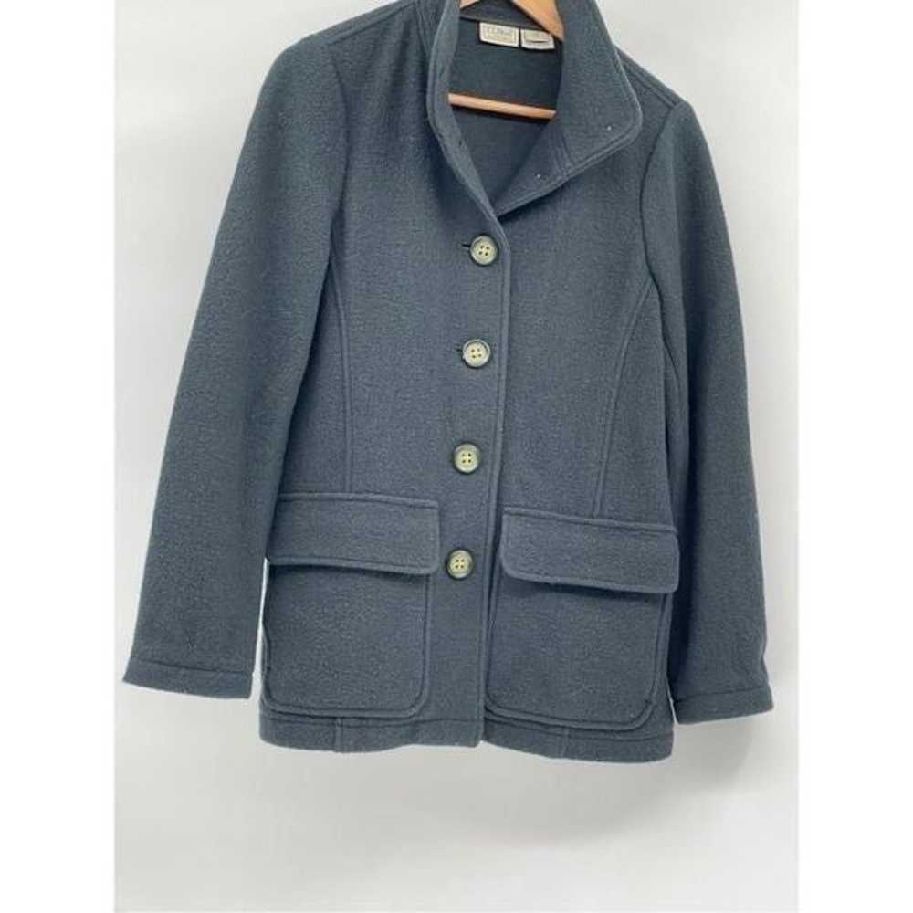 L.L. Beans Women’s Boiled Wool Coat Size XS Green… - image 3