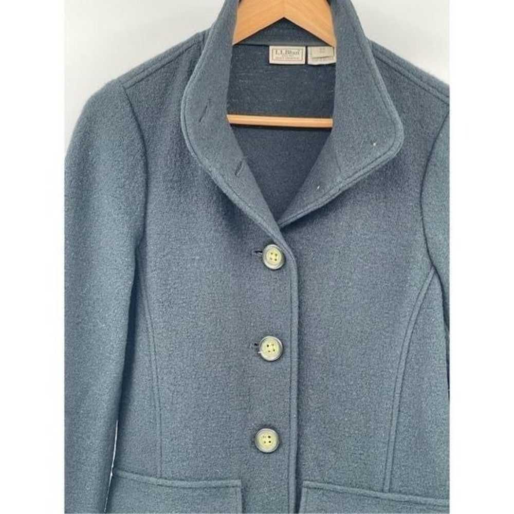 L.L. Beans Women’s Boiled Wool Coat Size XS Green… - image 4