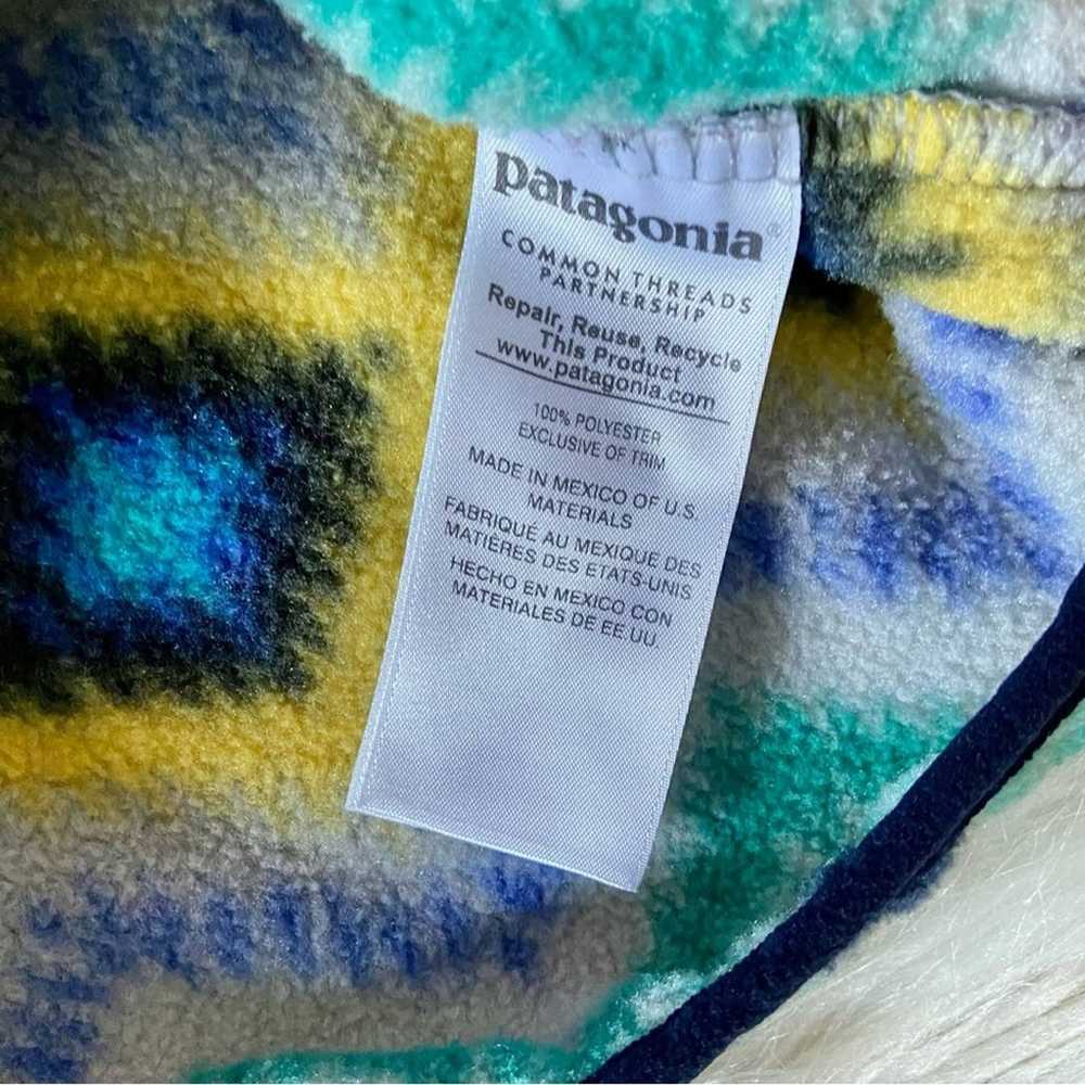 Patagonia Blue Green Yellow Synchilla Fleece Timb… - image 10