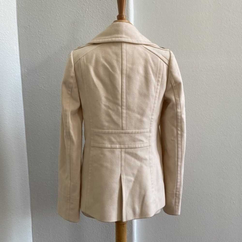J. Crew Women's Cream100% Wool Button Coat Jacket - image 3