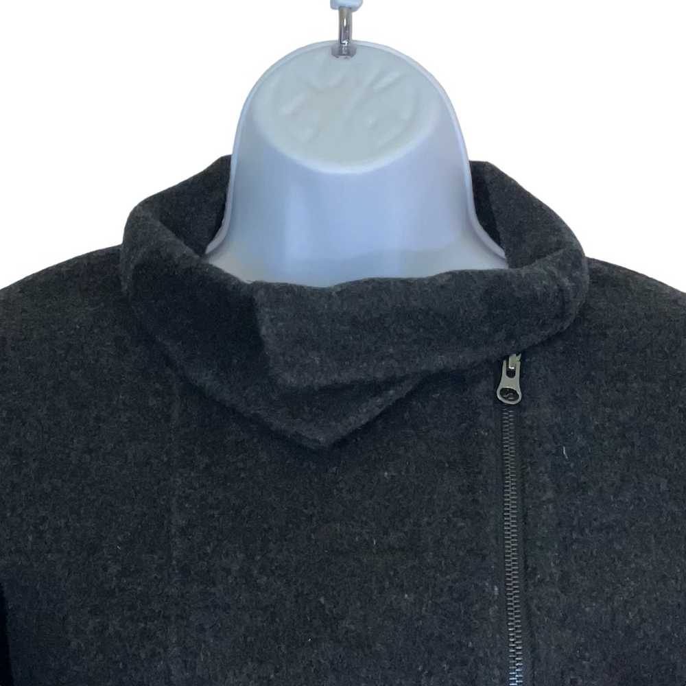 Vince Moto Jacket Wool Leather Combo Long Sleeve … - image 6