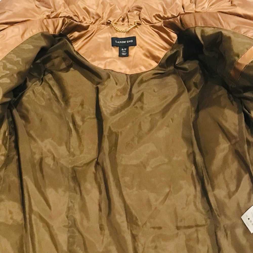 Lands End puffy coat bronze size S ( 6-8) NWOT - image 11