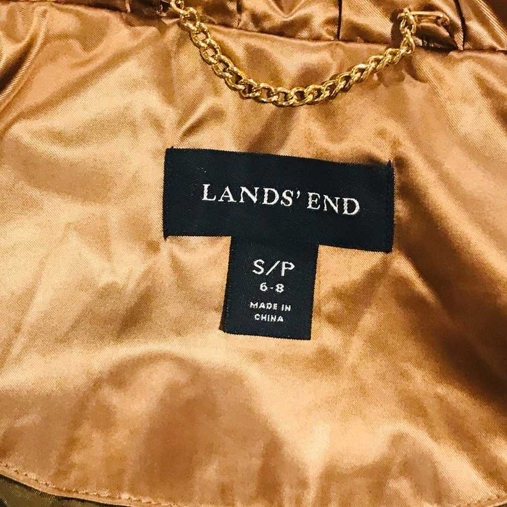 Lands End puffy coat bronze size S ( 6-8) NWOT - image 12