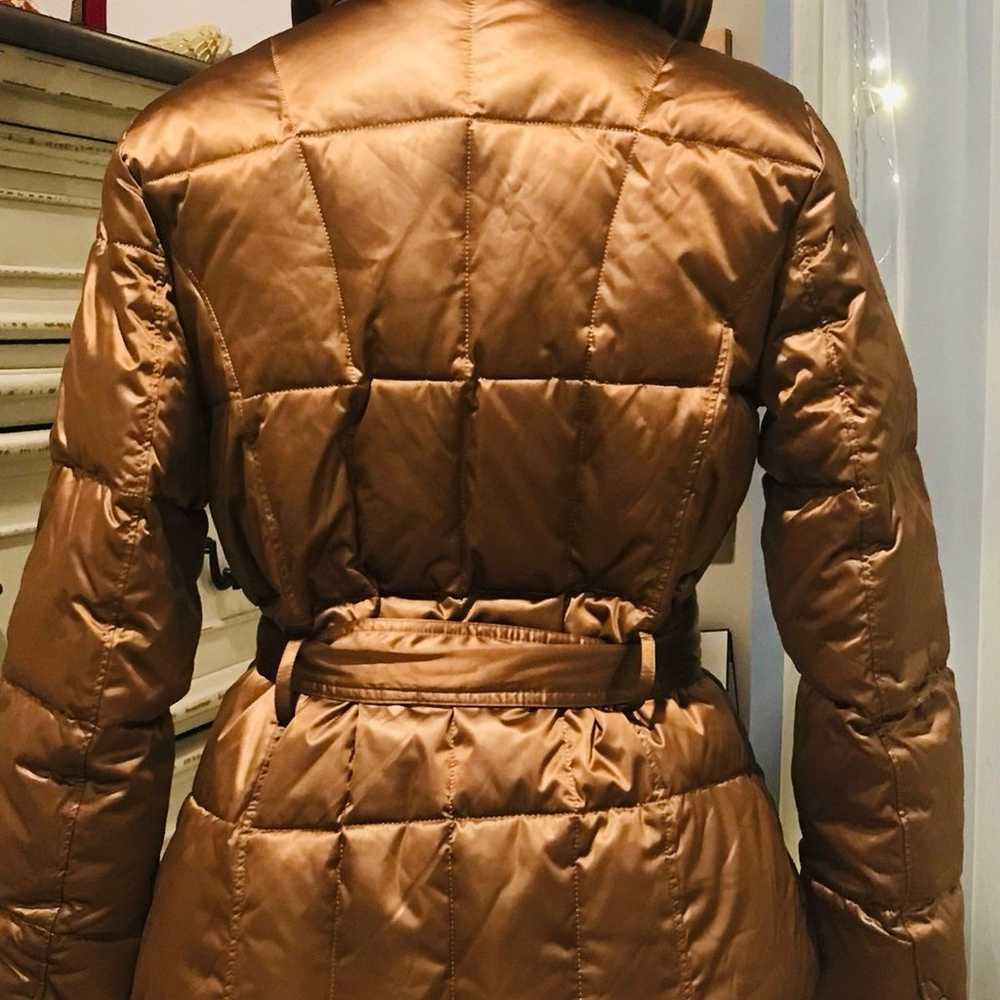 Lands End puffy coat bronze size S ( 6-8) NWOT - image 3