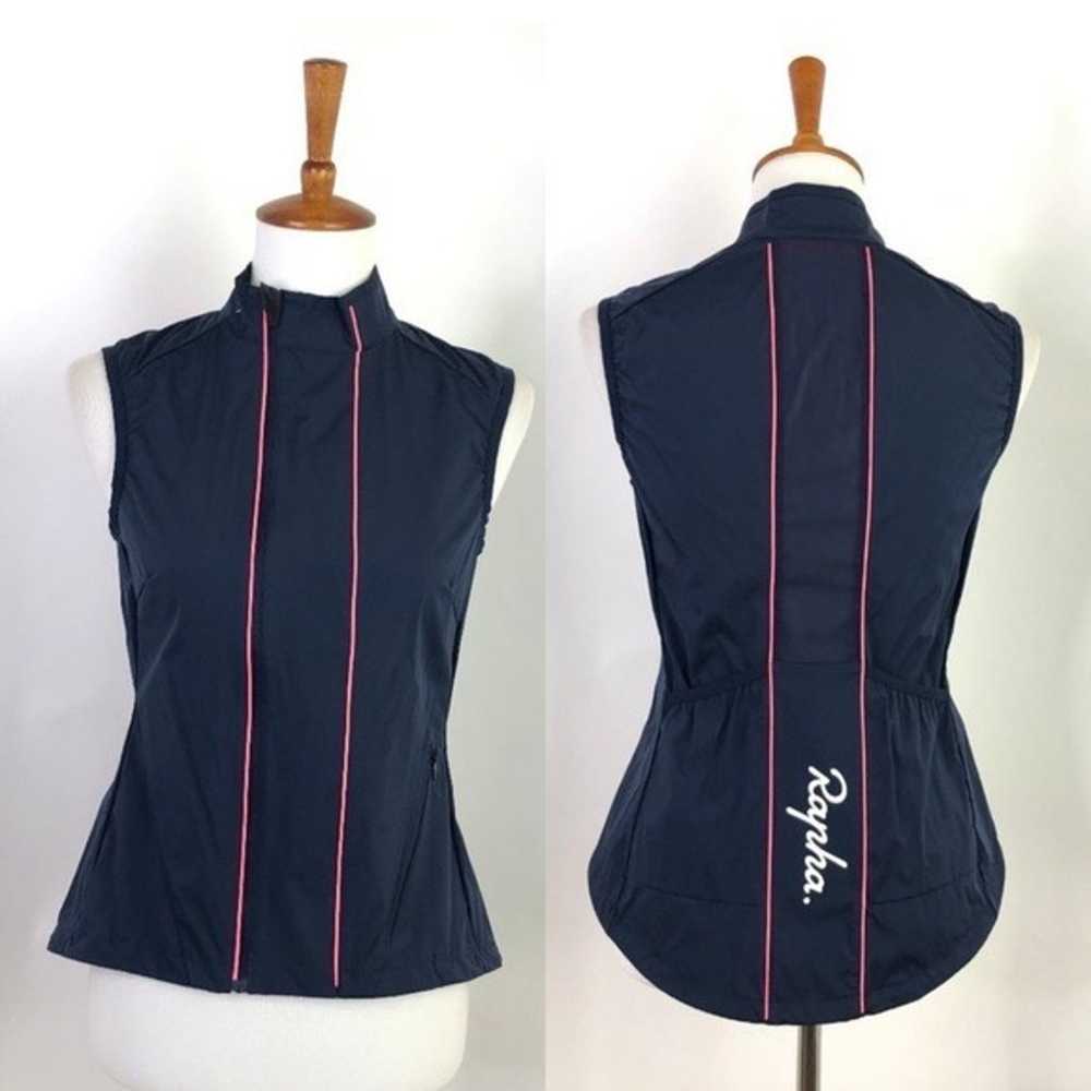 Rapha Navy Pink Piping Softshell Gilet Cycling Ve… - image 7