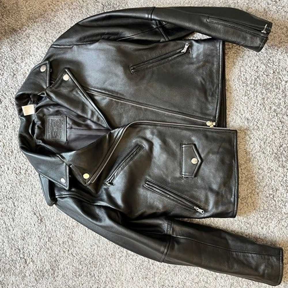 Levi's Relaxed Leather Moto Jacket - image 3