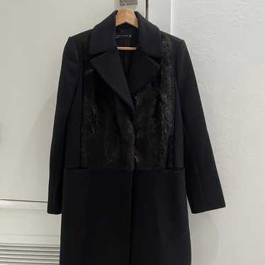 Zara Black Faux Fur Coat