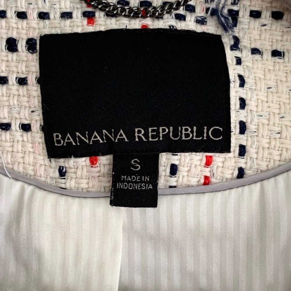 Banana Republic Tweed Cream Jacket - image 3